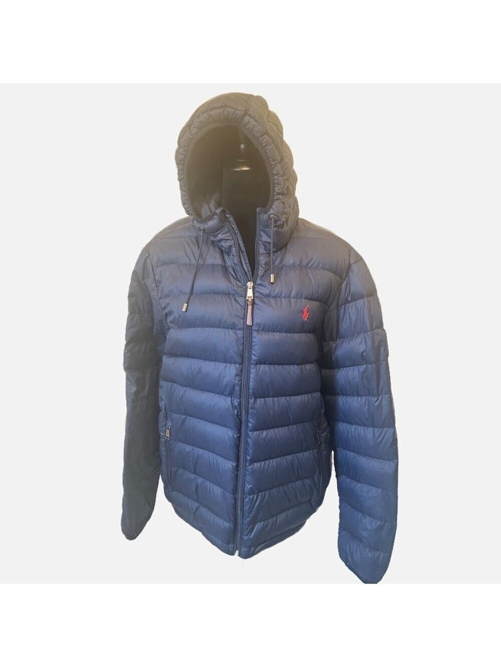 Polo by Ralph Lauren Men's Blue Puffer Jacket Goose Down Outdoor Gorpcore Large
